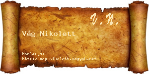 Vég Nikolett névjegykártya