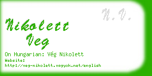 nikolett veg business card